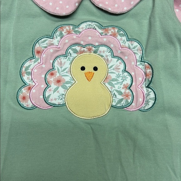 Kids Casual Dress with Pink and Green Design - Picture 3 of 3